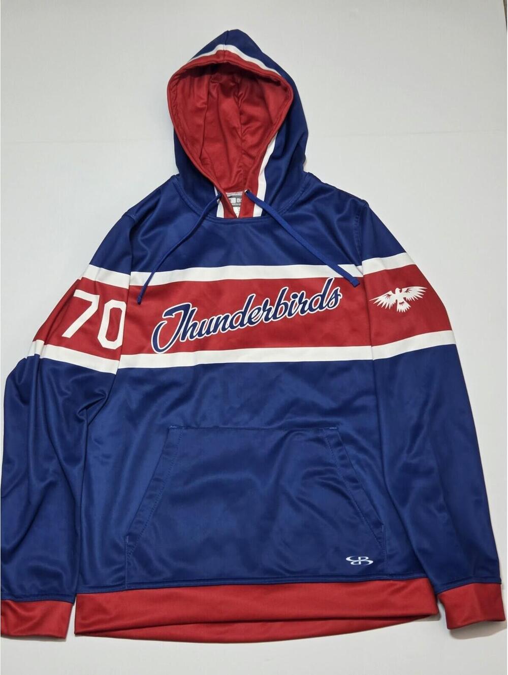 Boombah Thunderbirds Hoodie Red,white,&blue  #70 Size S